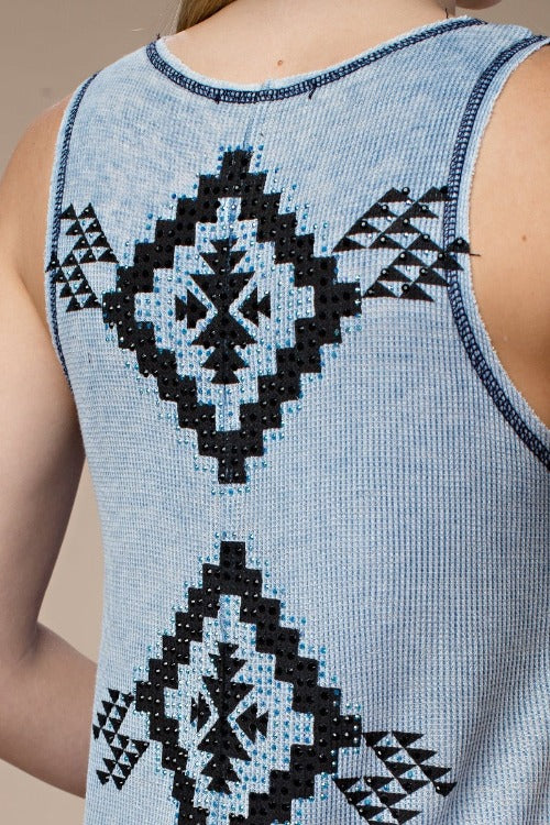 Aztec Printed Tank Top